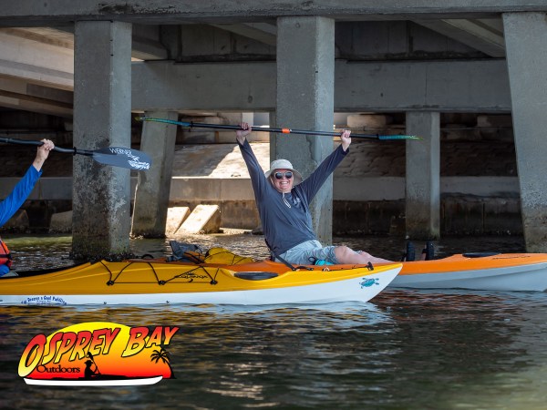 Kayaking Seminole Waterfront Park. high paddles.